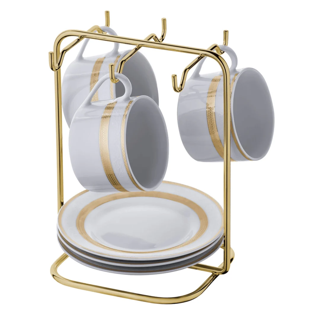 Suporte Porta Pires Maior e Xicara de Cha Dourado - Image 3