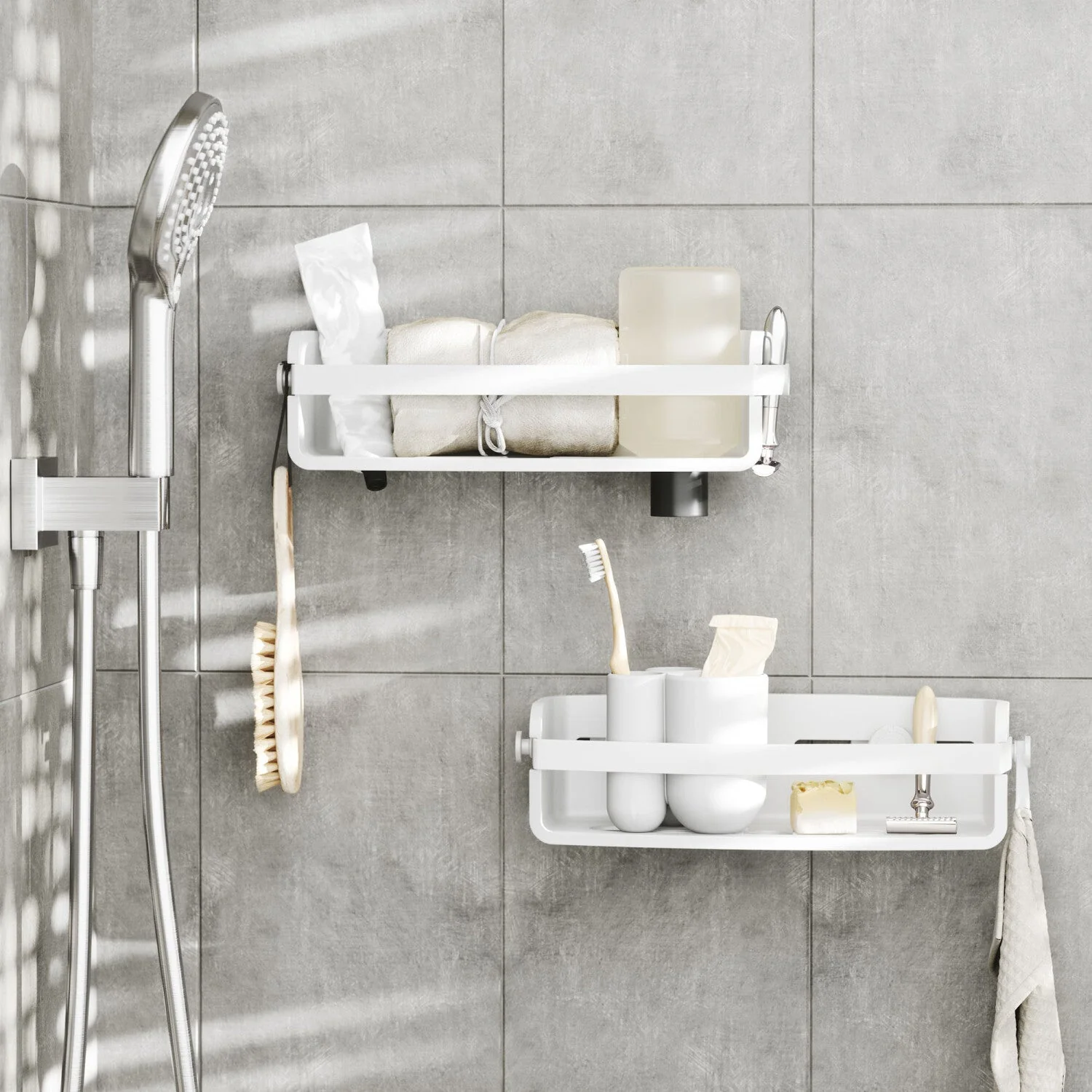 Suporte Porta Shampoo com Ventosa Branco - Image 2