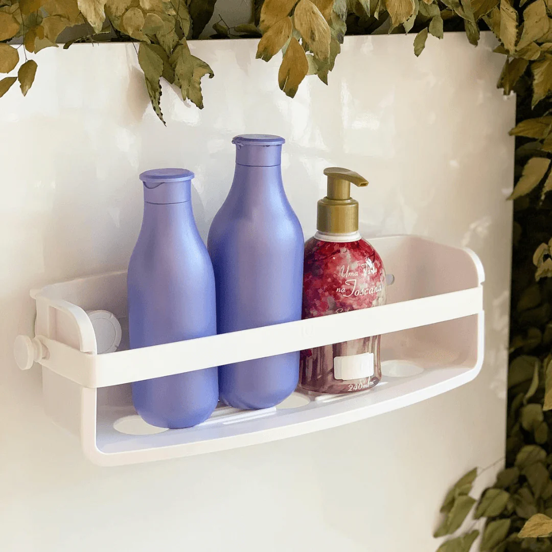 Suporte Porta Shampoo com Ventosa Branco - Image 4