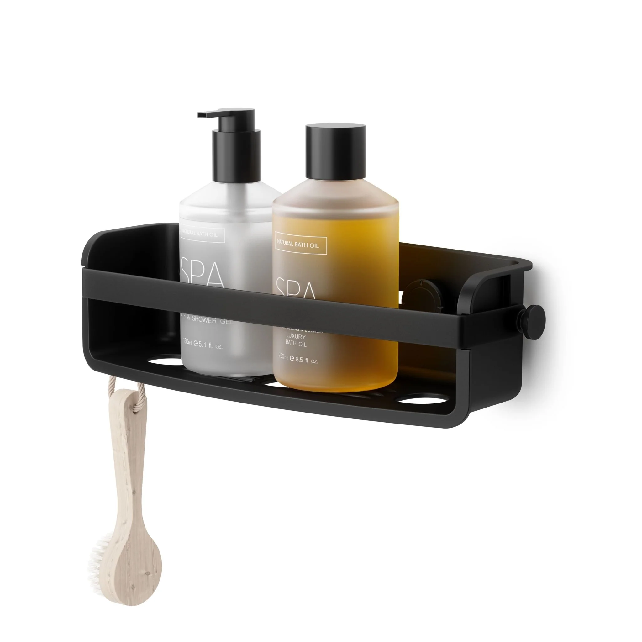 Suporte Porta Shampoo com Ventosa Preto - Image 2