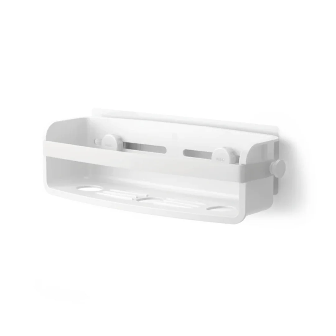 Suporte Porta Shampoo Fixação Adesivo Branco Linha Flex - Image 7