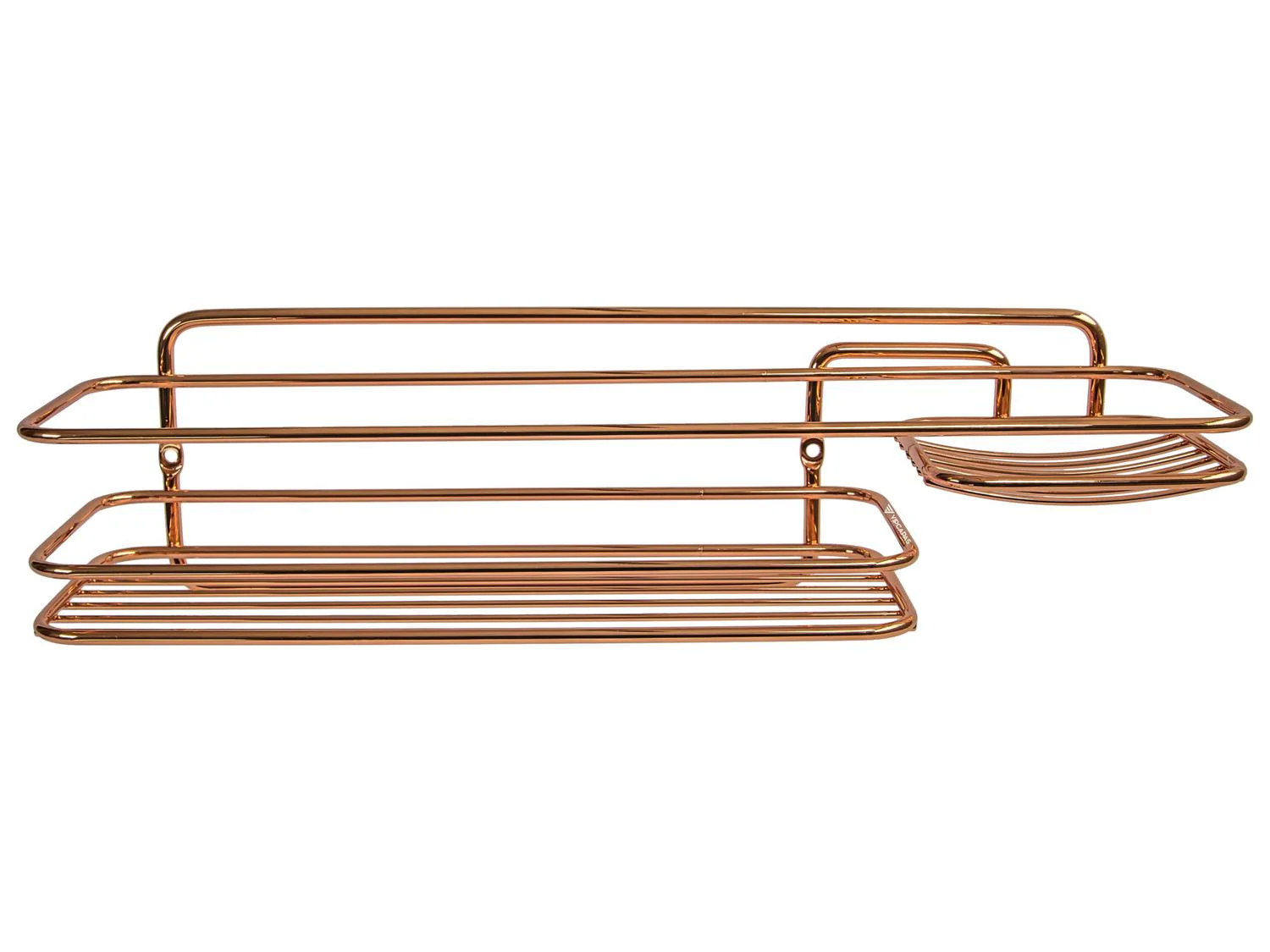 Suporte Shampoo Sabonete Parafuso de Parede com Gancho Móvel Rose Gold - Image 2