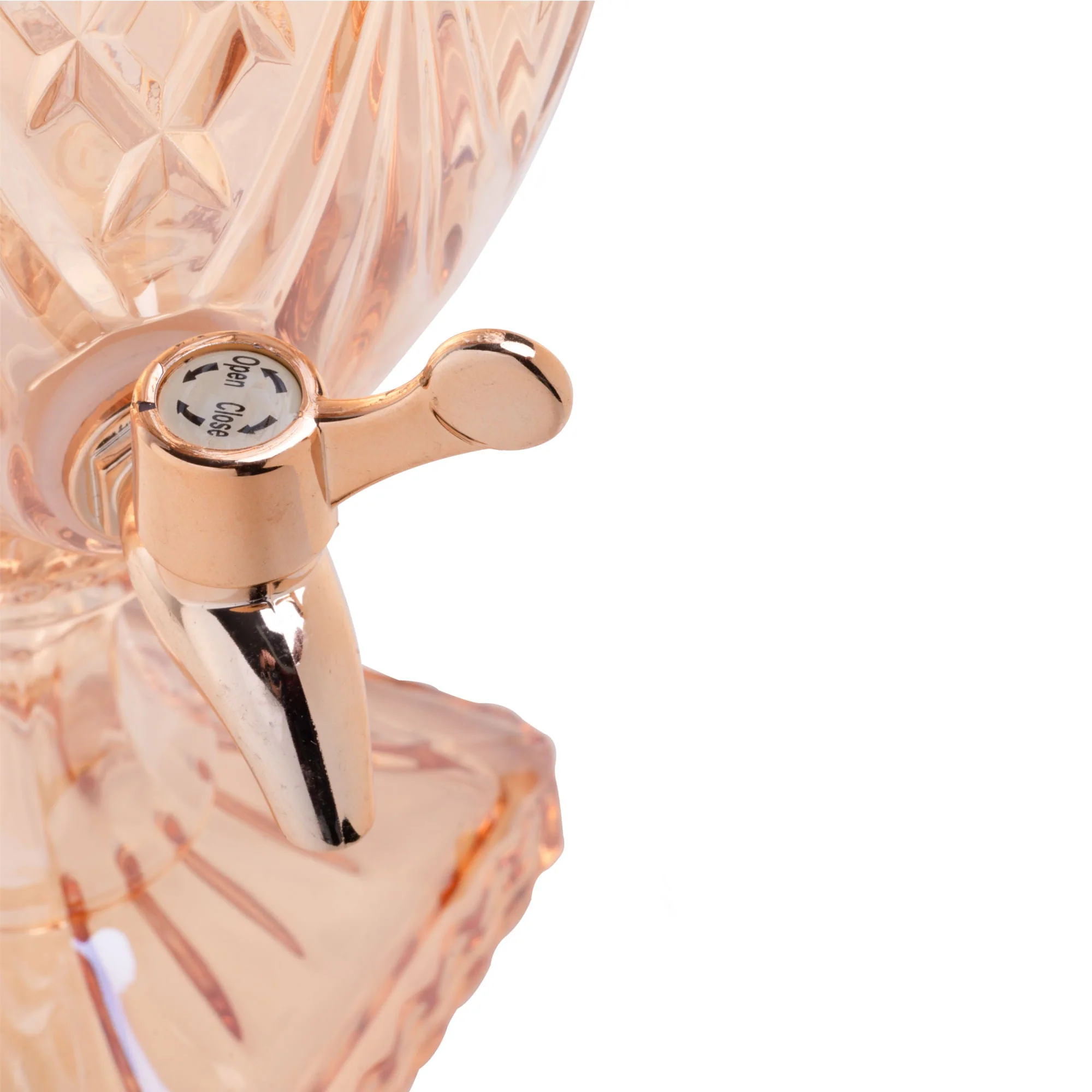 Suqueira de Cristal Âmbar com Torneira Rose Gold - 4,5 Litros - Image 2