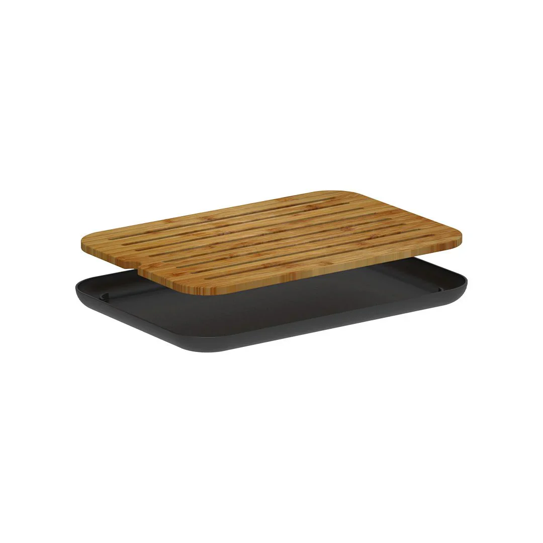 Tábua Migalheira Lume Plástico e Bambu Preto 33cm - Image 8