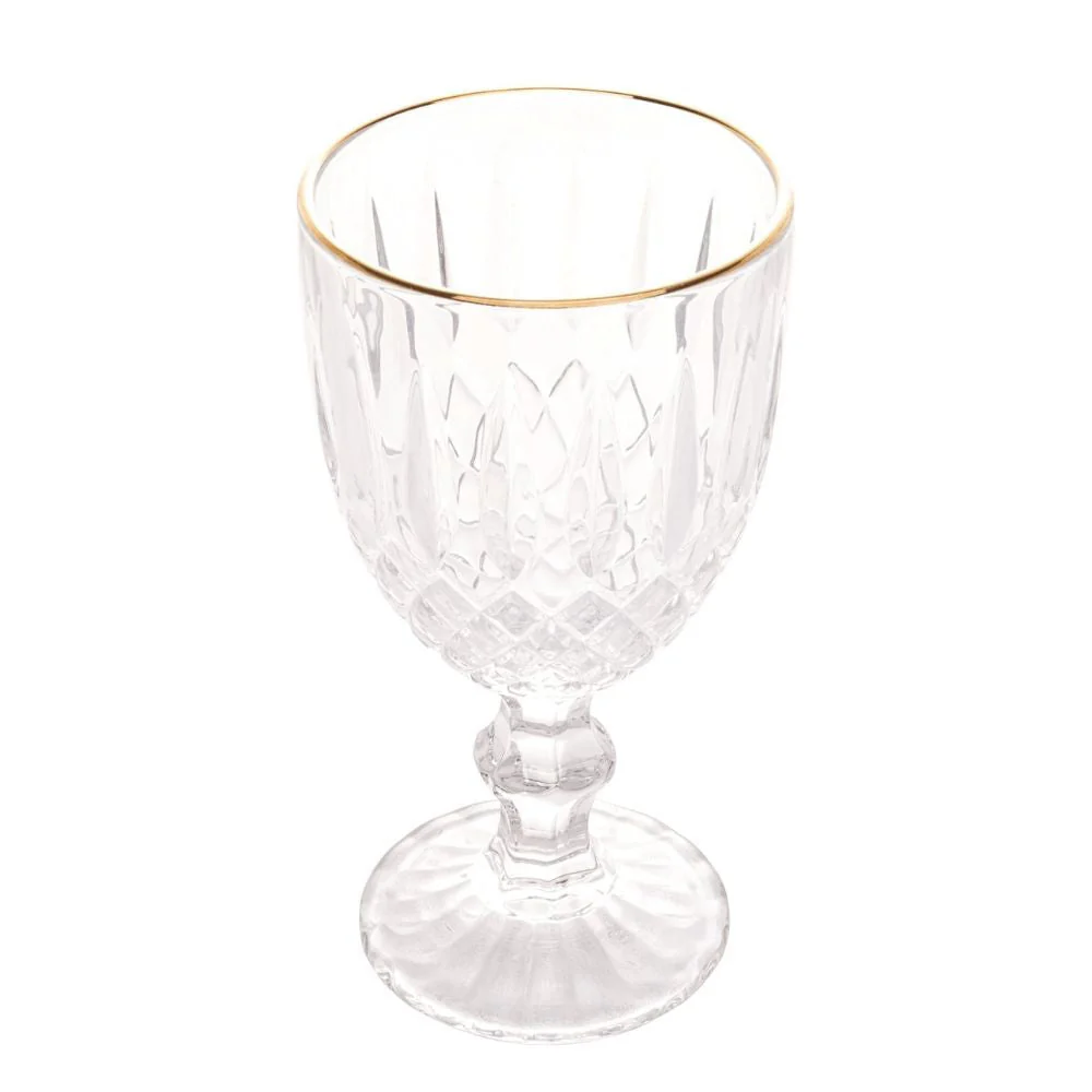Taça de Vidro Para Água Com Fio de Ouro Greek - 345ml - Image 4