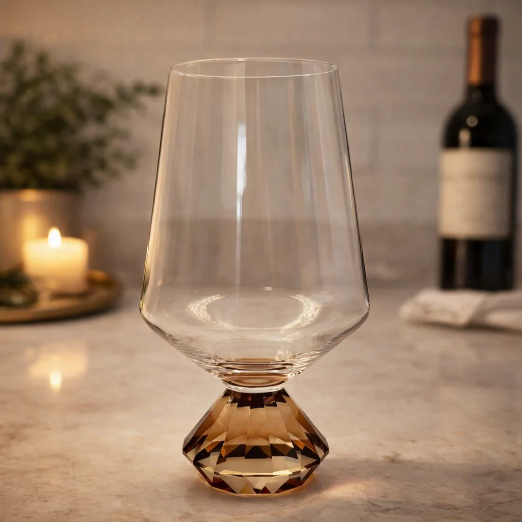Taça de Vidro para Vinho Tinto Diamante Âmbar - Image 4