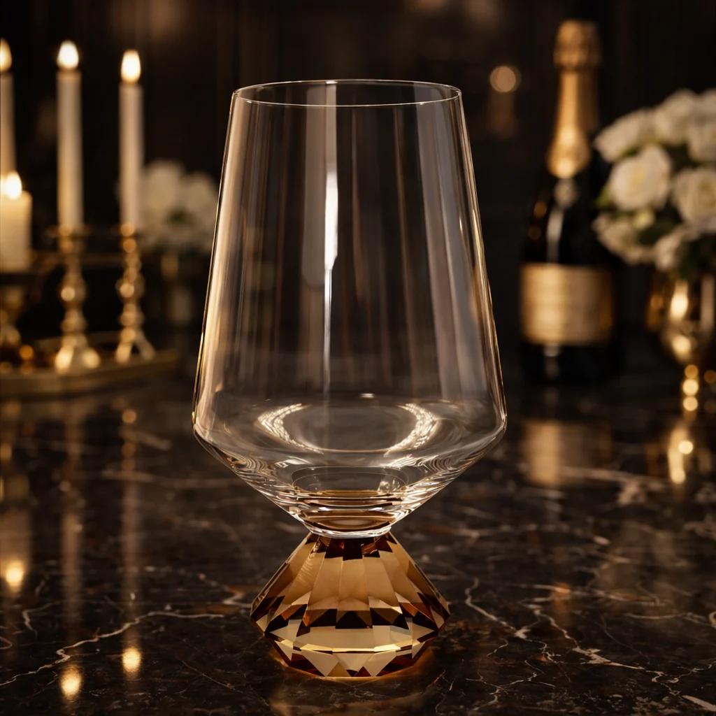 Taça de Vidro para Vinho Tinto Diamante Âmbar - Image 6