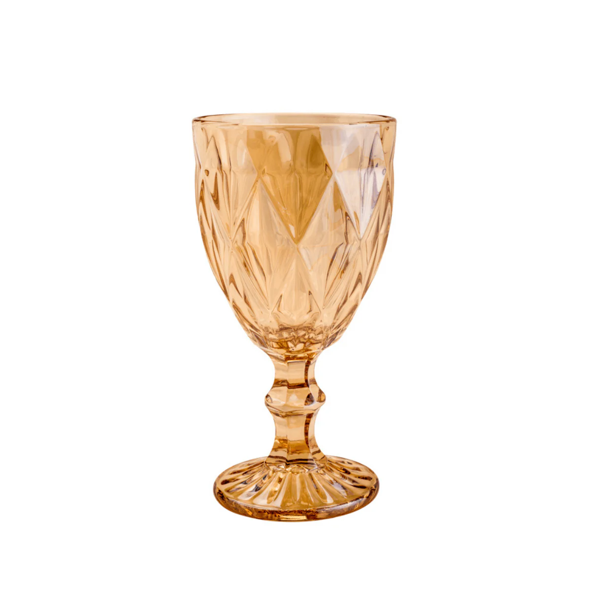 Jogo 6 Taças para Água de Vidro Diamond Âmbar Metalizado - 325ml - Image 10
