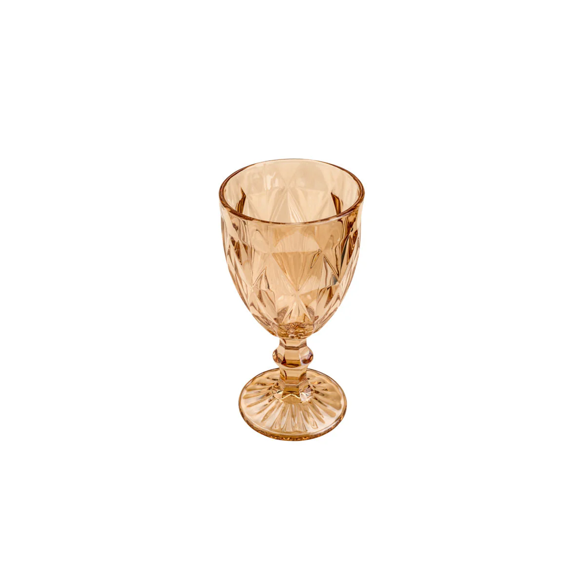 Jogo 6 Taças para Água de Vidro Diamond Âmbar Metalizado - 325ml - Image 11