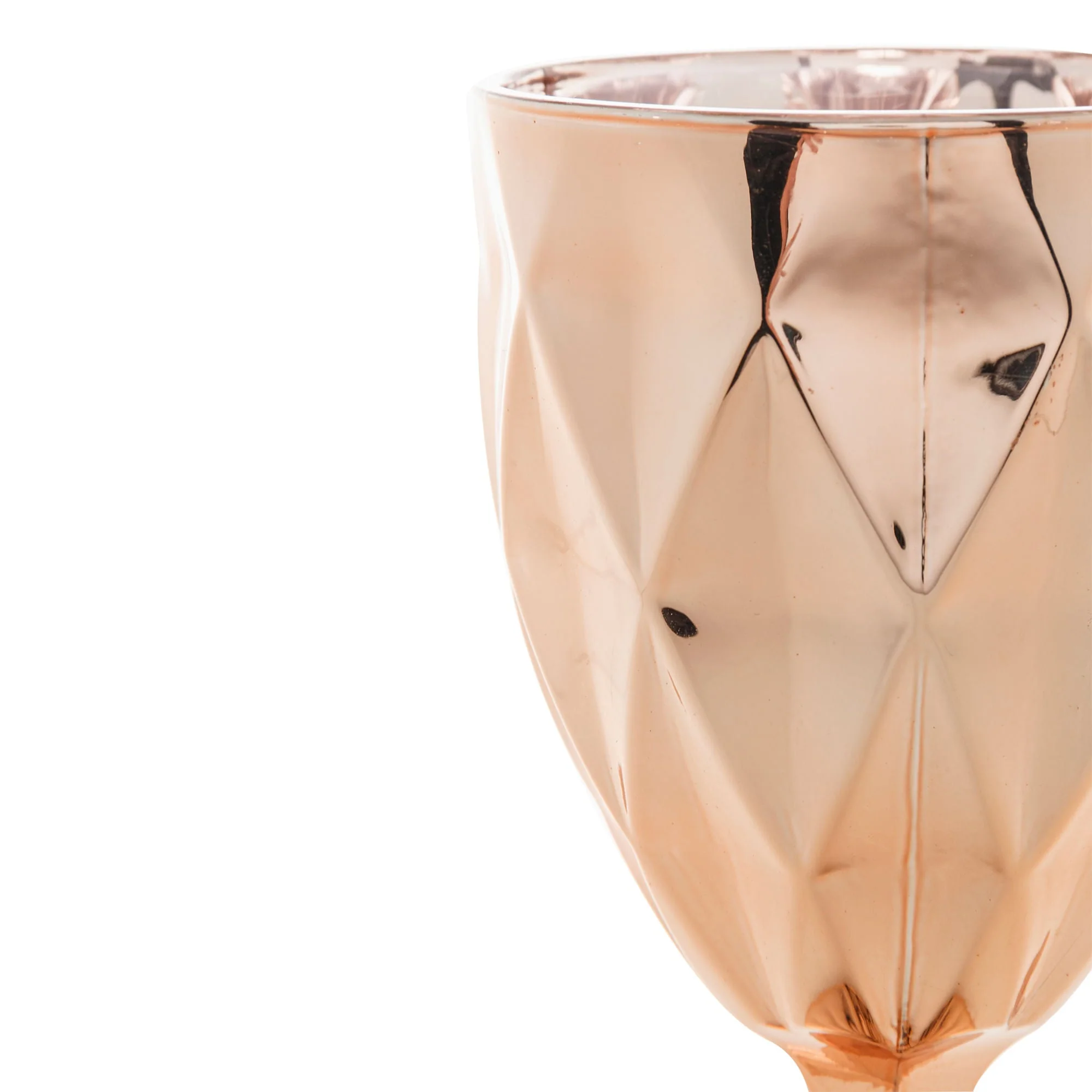 Taça Para Água de Vidro Diamond Rose Gold - 325 ml - Image 3