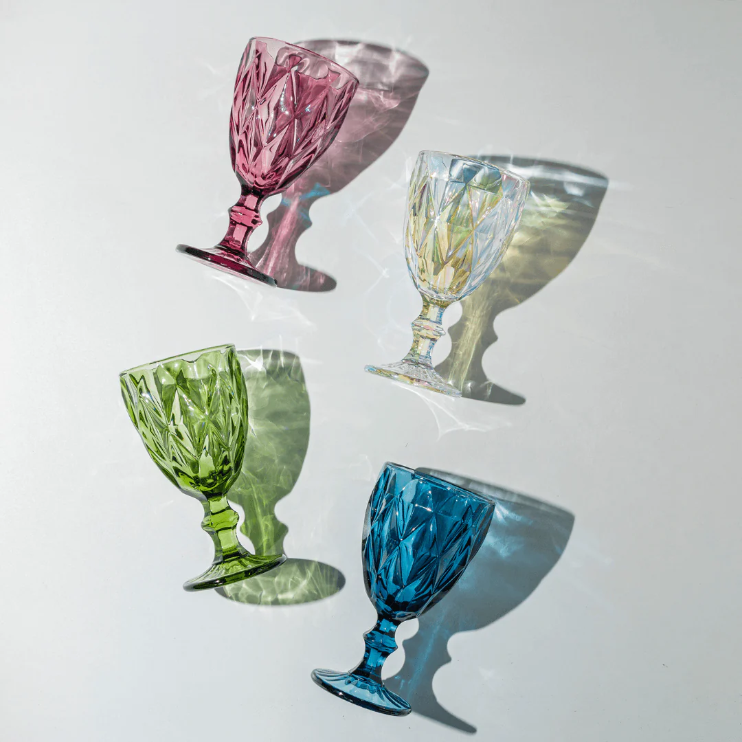 Taça Para Água De Vidro Verde Diamond - 325 ml - Image 4