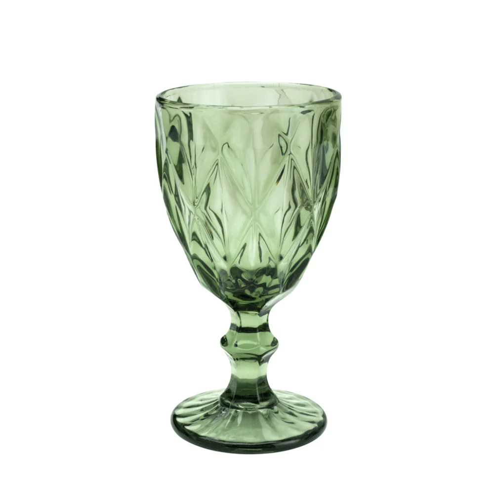 Taça Para Água De Vidro Verde Diamond - 325 ml - Image 6