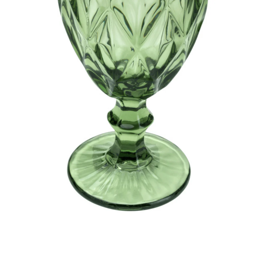 Taça Para Água De Vidro Verde Diamond - 325 ml - Image 7