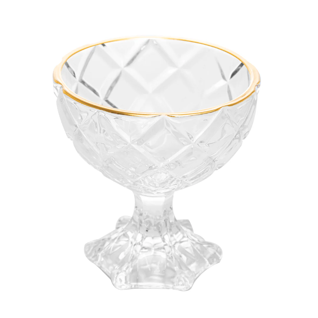 Taça para Sobremesa de Vidro com Fio de Ouro Deli Diamond 170ml - Image 5