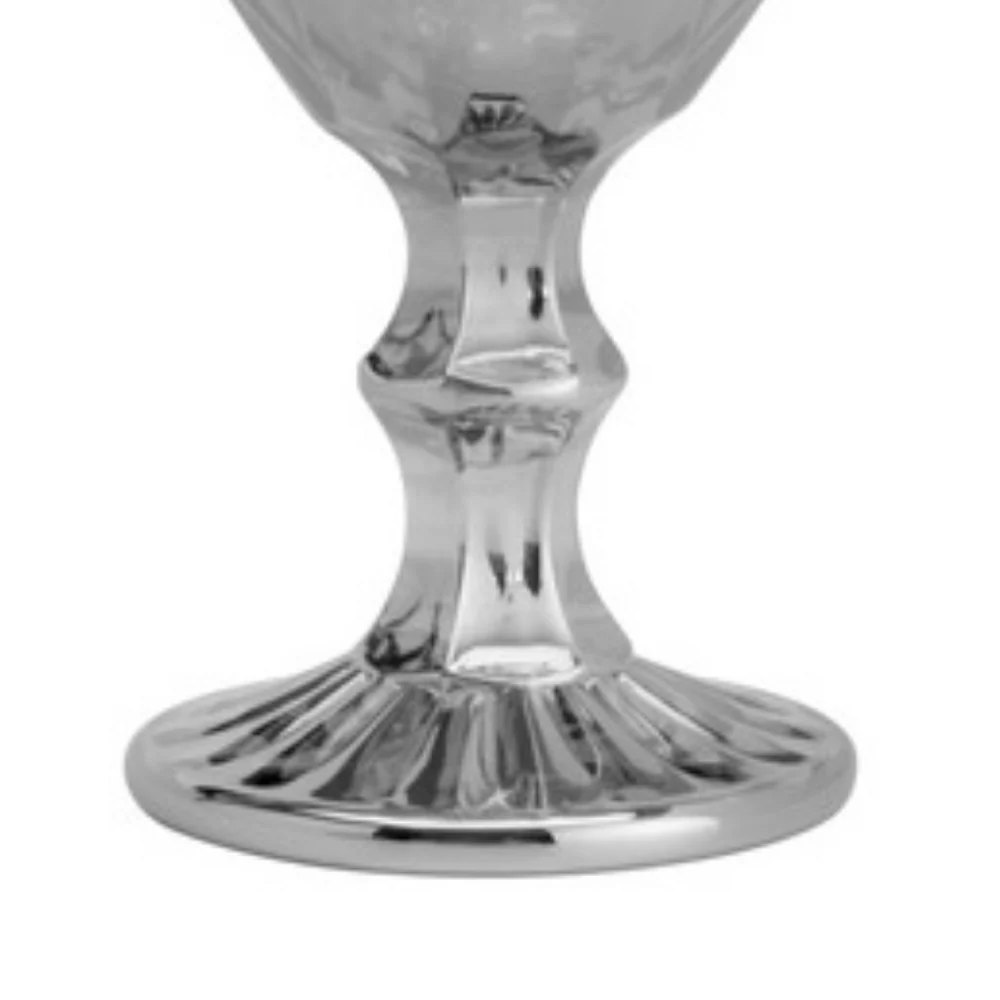 Jogo 6 Taças Para Água De Vidro Cinza Fumê Metalizado Diamond - 325 ml - Image 5