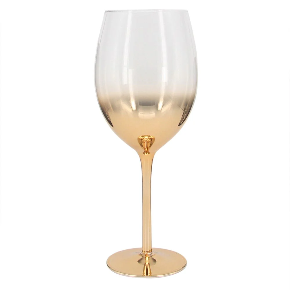 Taça Para Vinho Branco De Vidro Degradê Dourado - 400 ml - Image 5