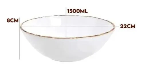 Tigela Média em Bambu Branco 22cm - Image 3