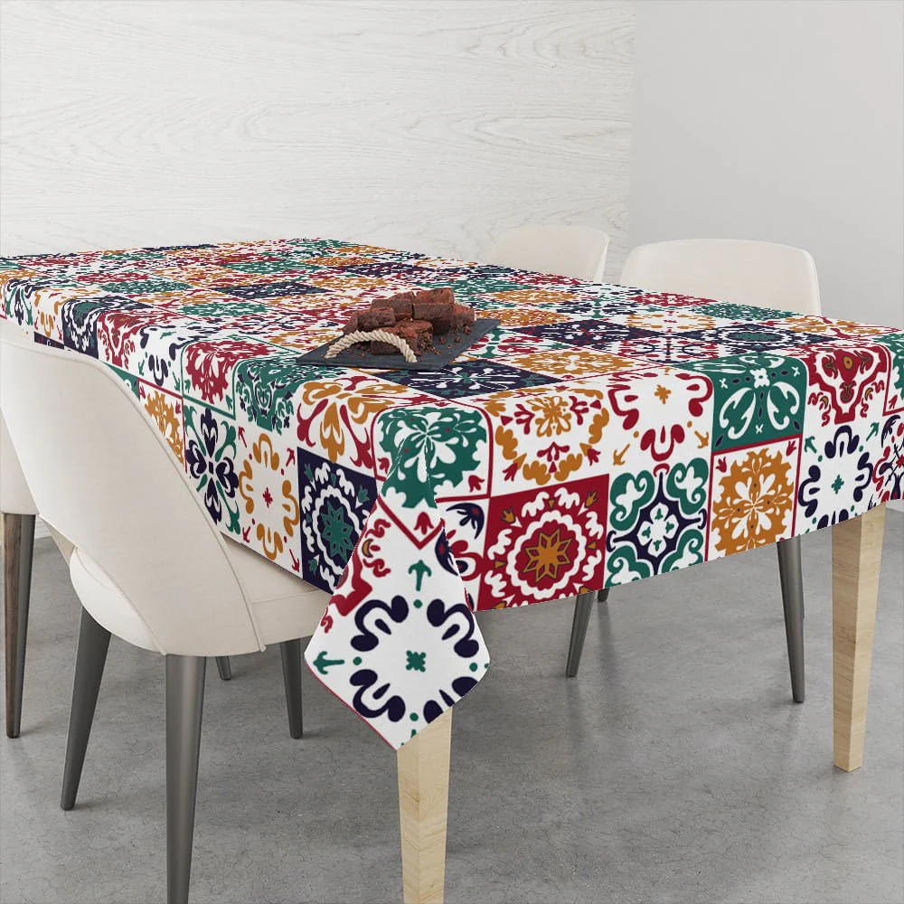 Toalha de Mesa Retangular Azulejo Colorido 200 x 140 - Image 2