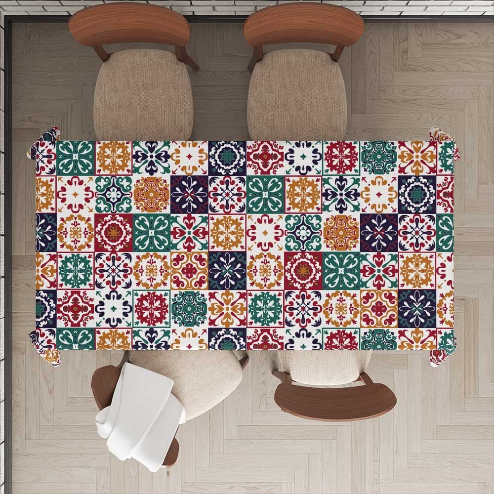Toalha de Mesa Retangular Azulejo Colorido 200 x 140 - Image 5