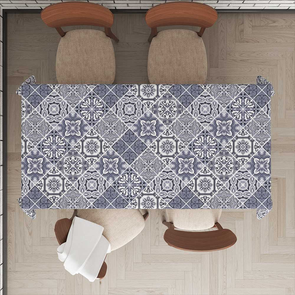 Toalha de Mesa Retangular Azulejo Azul 200 x 140 - Image 4