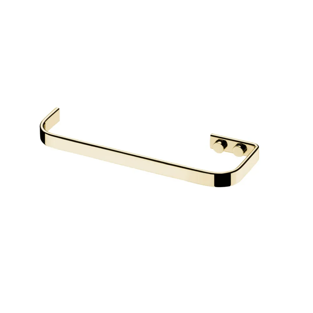 Toalheiro Aberto 22cm Aço Piatina Fixação Parafuso Dourado - Image 4