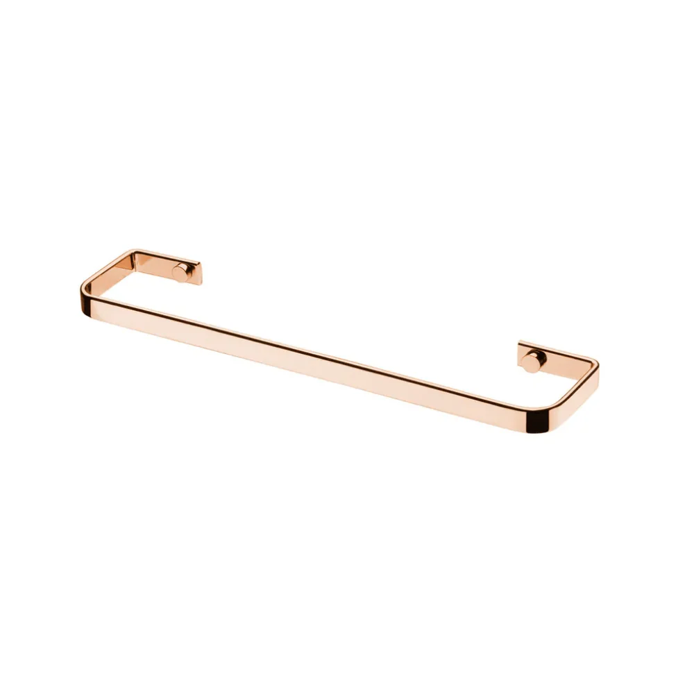 Toalheiro Porta Toalha 30cm Aço Piatina Fixação Parafuso Rose Gold - Image 2