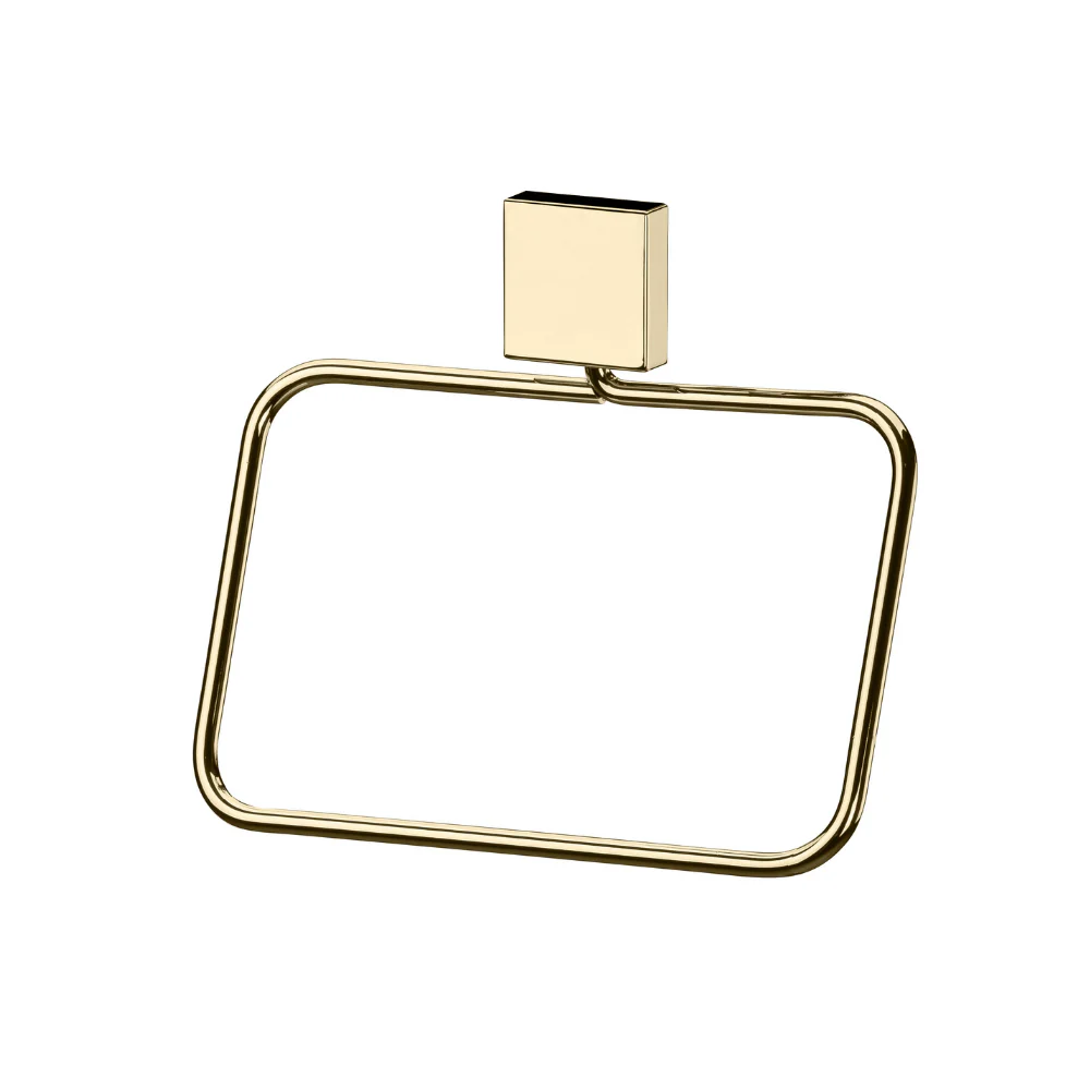 Toalheiro Argola 18cm Porta Toalha de Rosto Dourado - Image 4