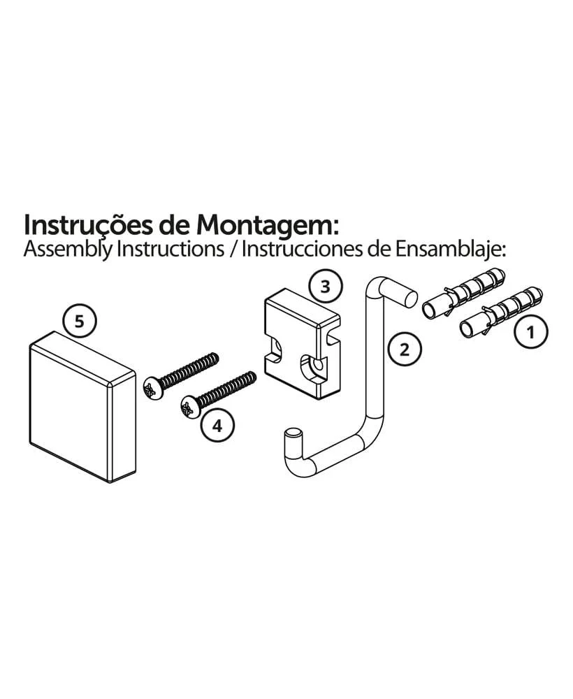 Toalheiro Argola Fixação Parafuso Preto 18cm - Image 4