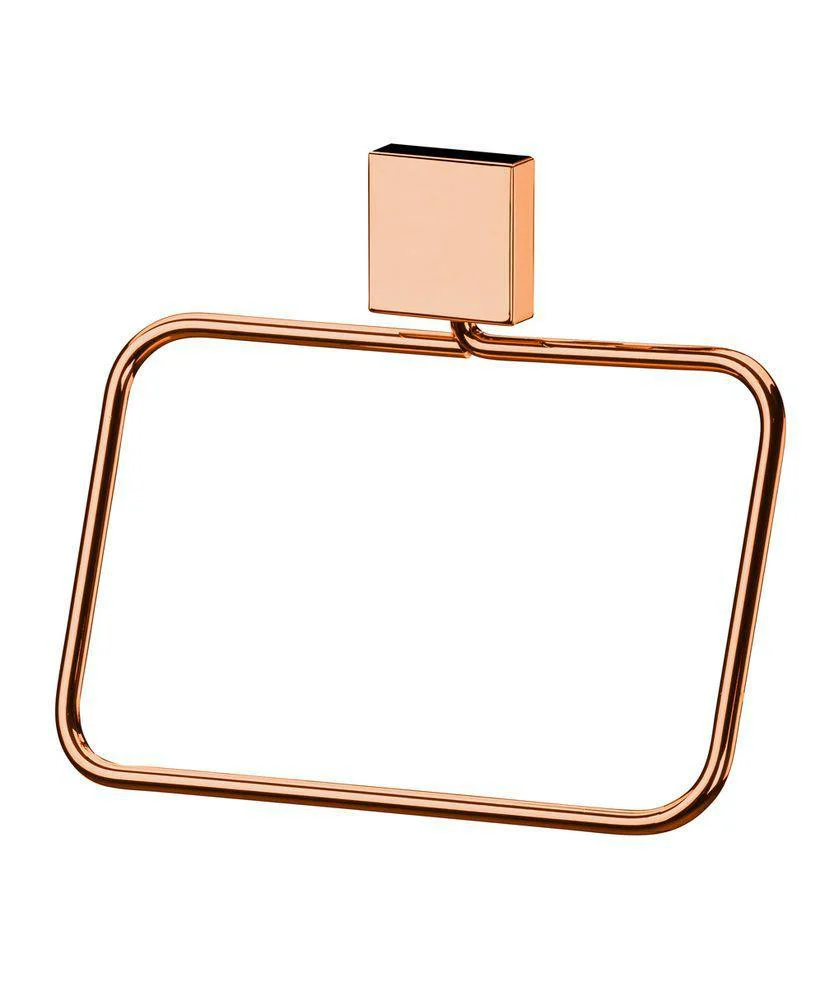 Toalheiro Argola Fixação Parafuso 18cm Rose Gold - Image 3