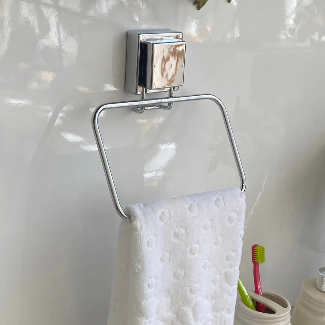 Toalheiro Argola com Ventosa Inox Cromado 18cm - Image 2