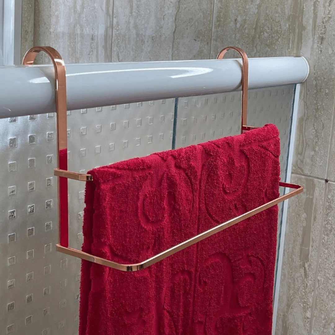 Porta Toalha Duplo Toalheiro De Box 45 cm Rose Gold - Image 2