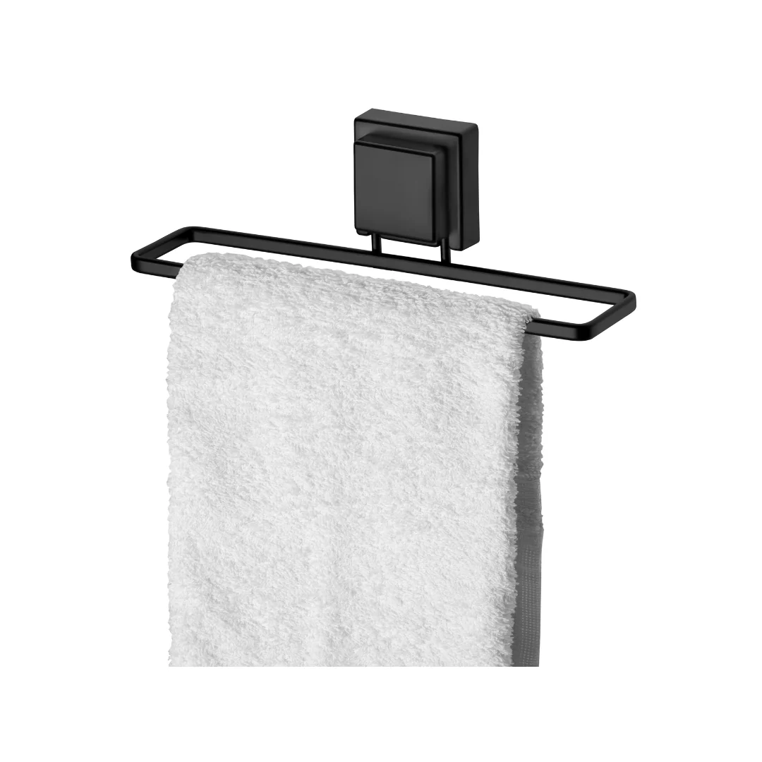 Toalheiro de Rosto com Ventosa Fixação Fácil Preto Fosco - Image 5