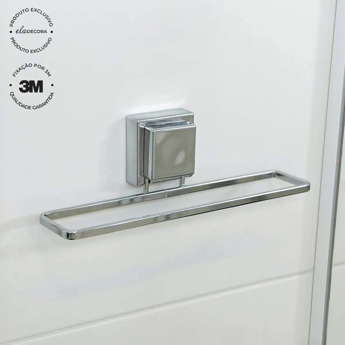 Toalheiro de Lavabo Fixação 3M 25cm Cromado - Image 2