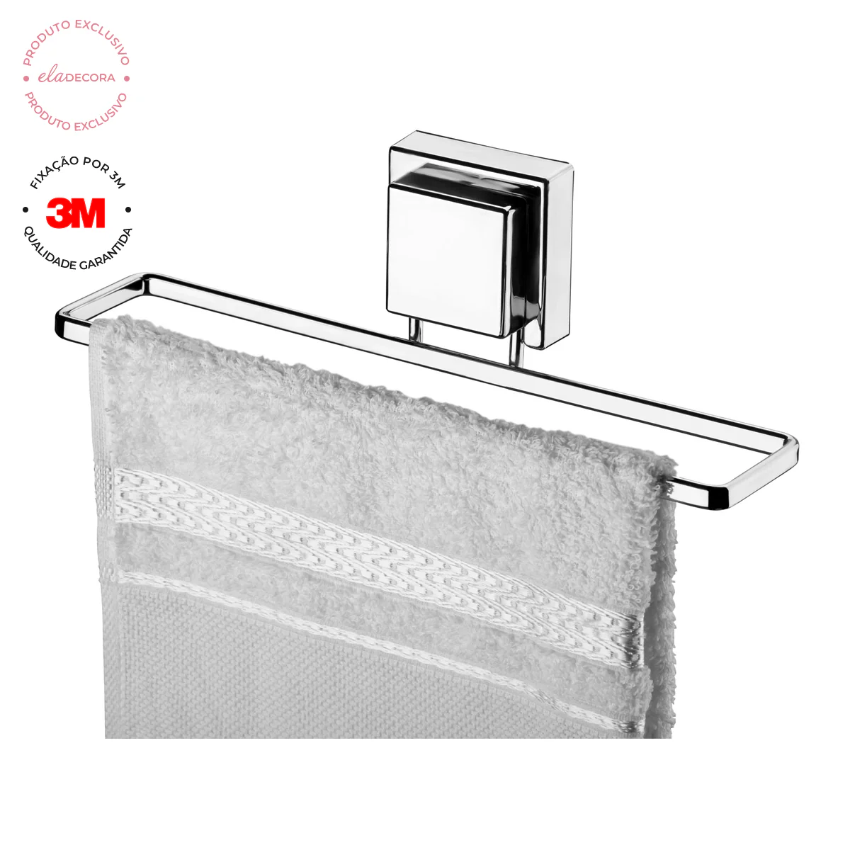 Toalheiro de Lavabo Fixação 3M 25cm Cromado - Image 4