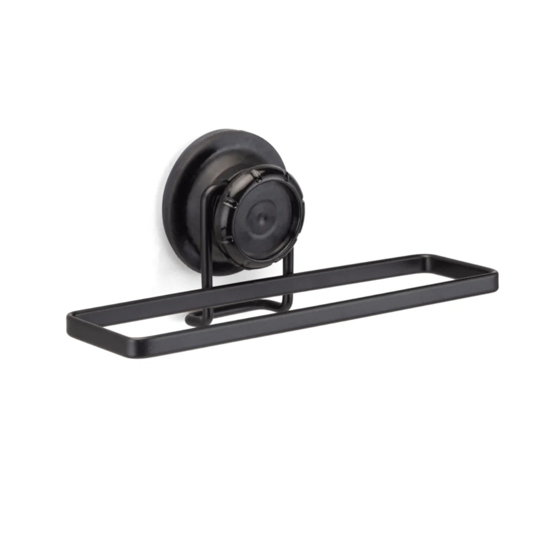 Toalheiro de Lavabo FIxação Sucção Ventosa Preto - Image 2