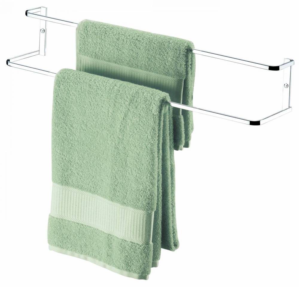 Toalheiro de Parede Duplo 60 cm Aço Carbono
