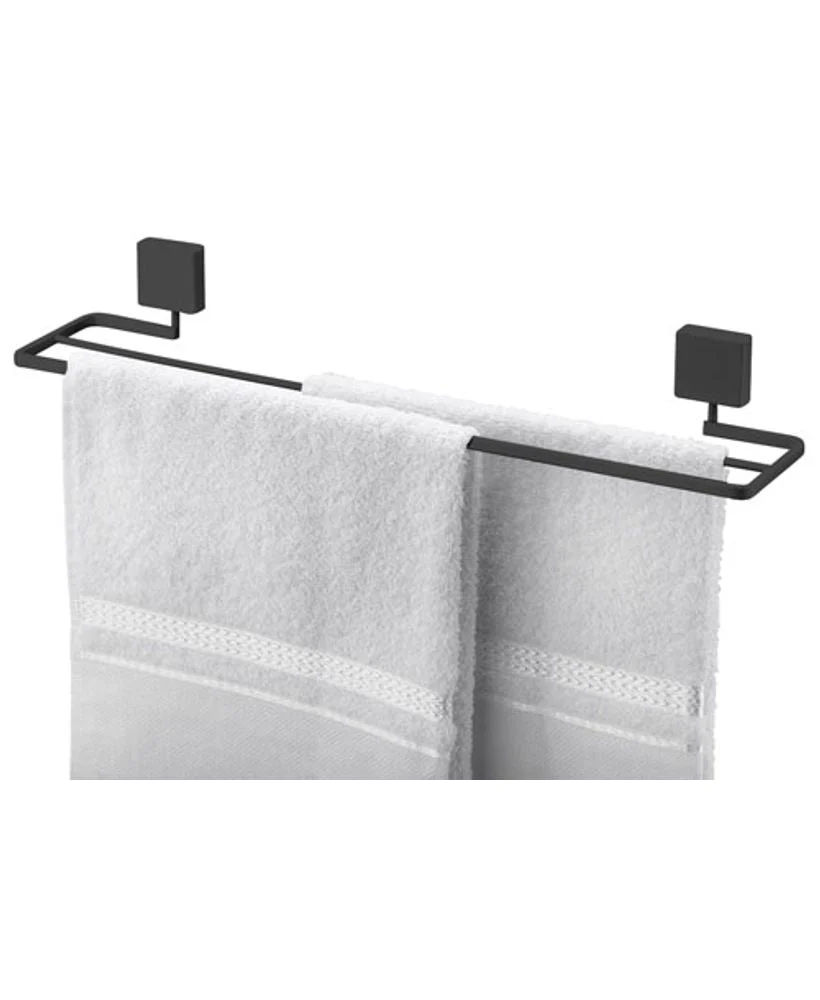 Toalheiro Duplo com Fixação Parafuso 45cm x 9,5 cm x 6 cm Preto Fosco - Image 2
