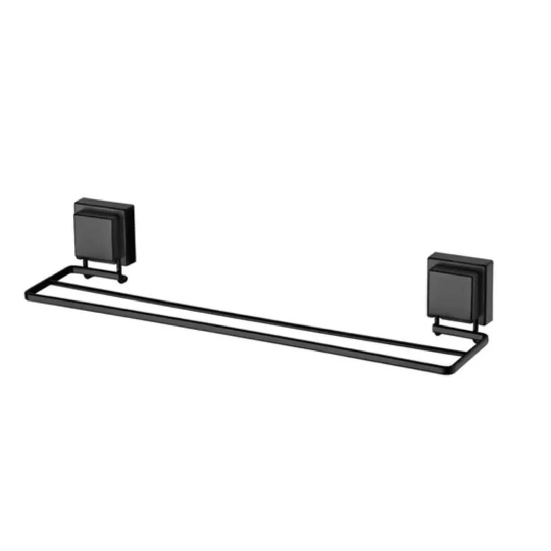 Toalheiro Duplo Preto Fosco com Ventosas de Alta Aderência 45cm - Image 5