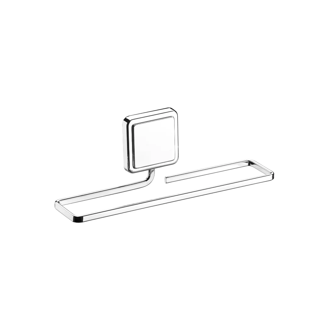 Toalheiro Porta Toalha de Lavabo Fixação por Adesivo Cromado 25cm - Image 3