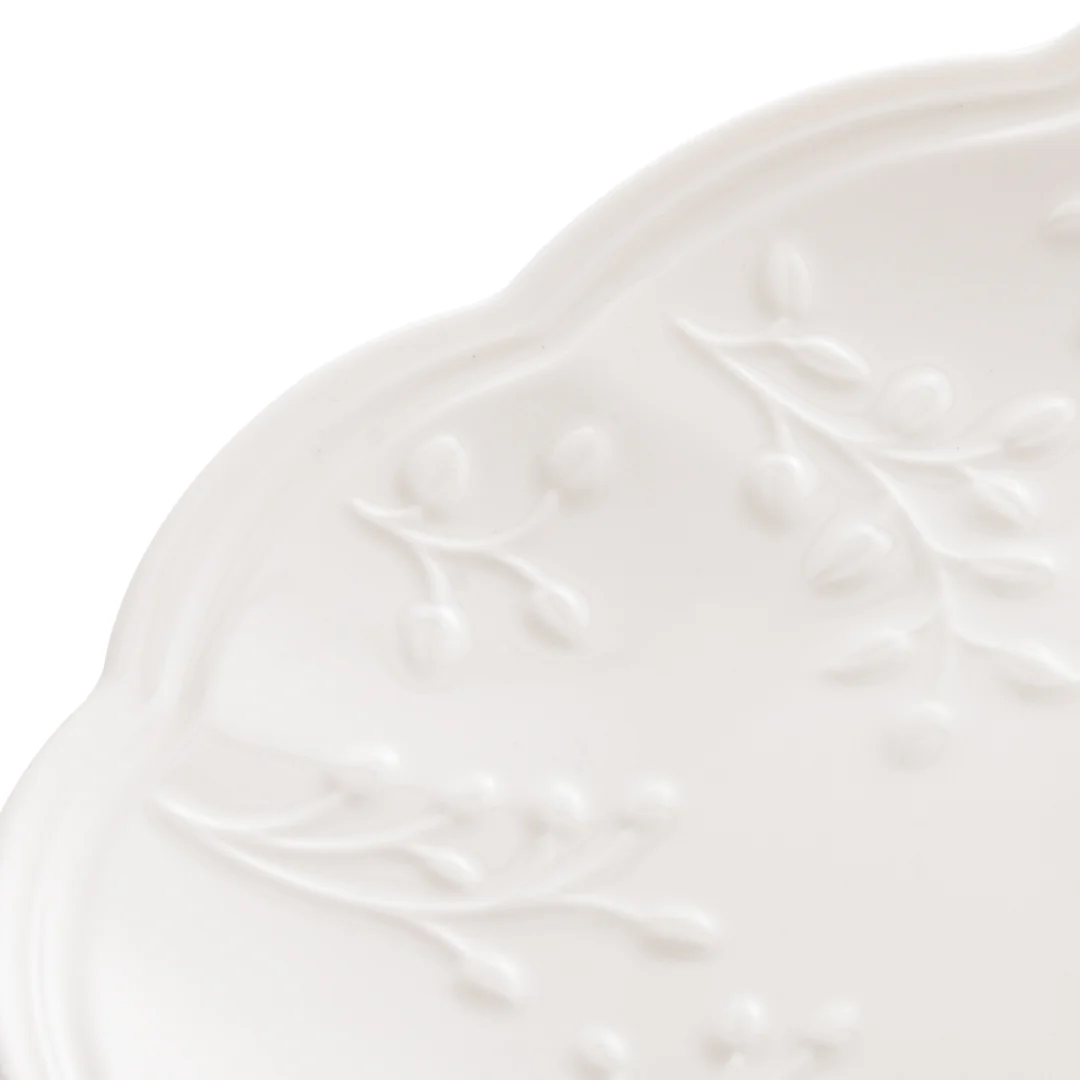 Travessa Butterfly Flower Porcelana New Bone Branca 31,5cm - Image 4