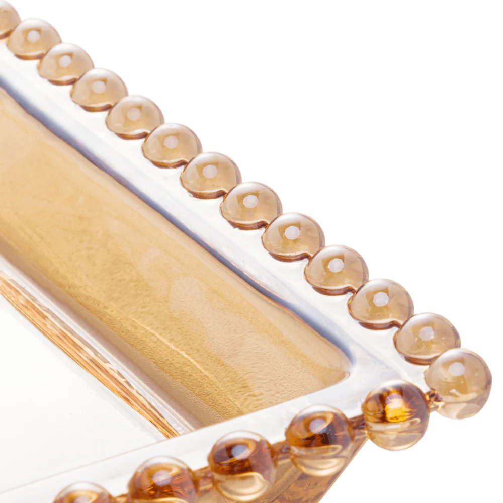 Travessa de Cristal de Chumbo Pearl Âmbar - 30 cm - Image 2