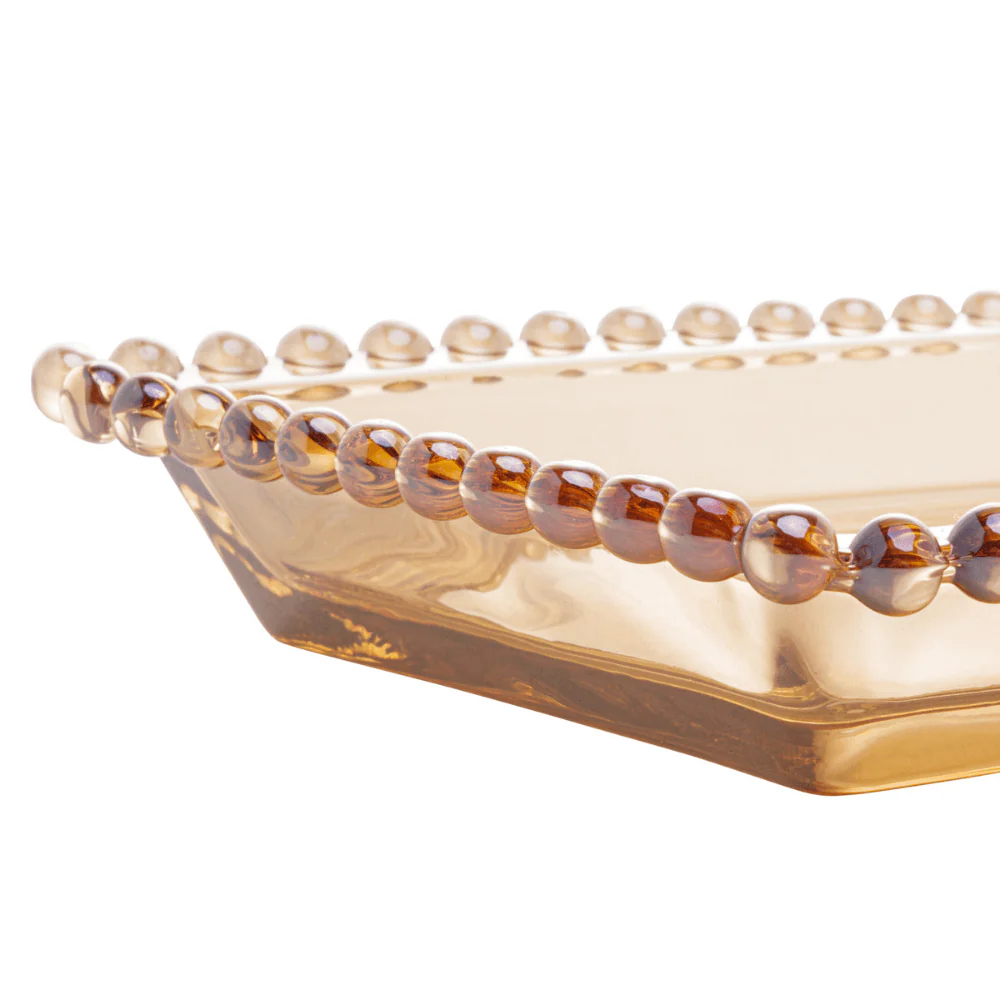 Travessa de Cristal de Chumbo Pearl Âmbar - 30 cm - Image 3