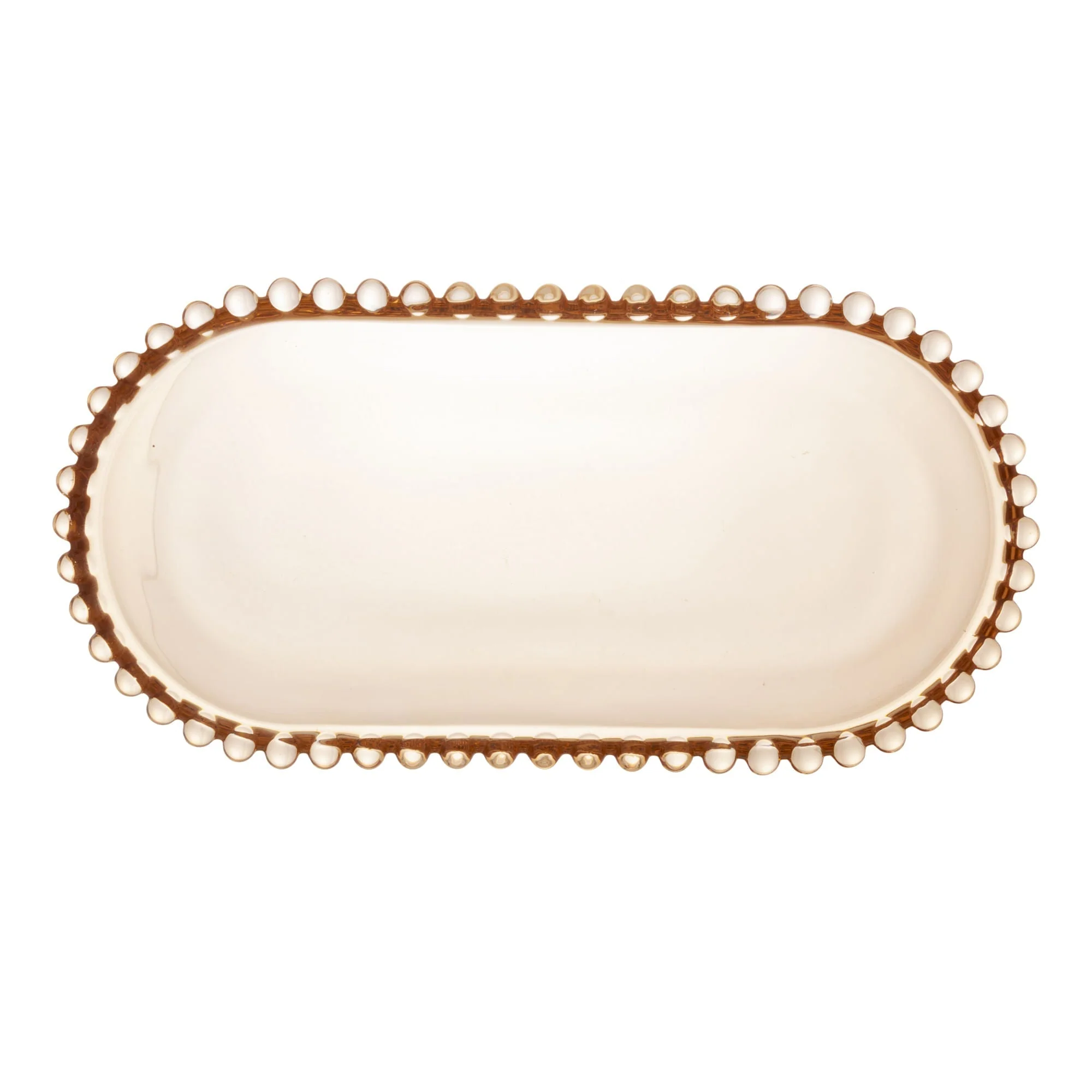 Travessa de Cristal Oval Pearl Âmbar 24cm - Image 4