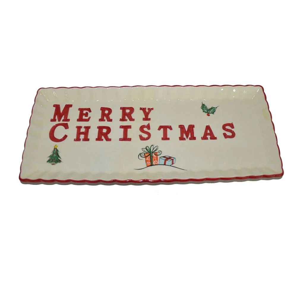 Travessa de Natal Merry Christmas G ‎38cm