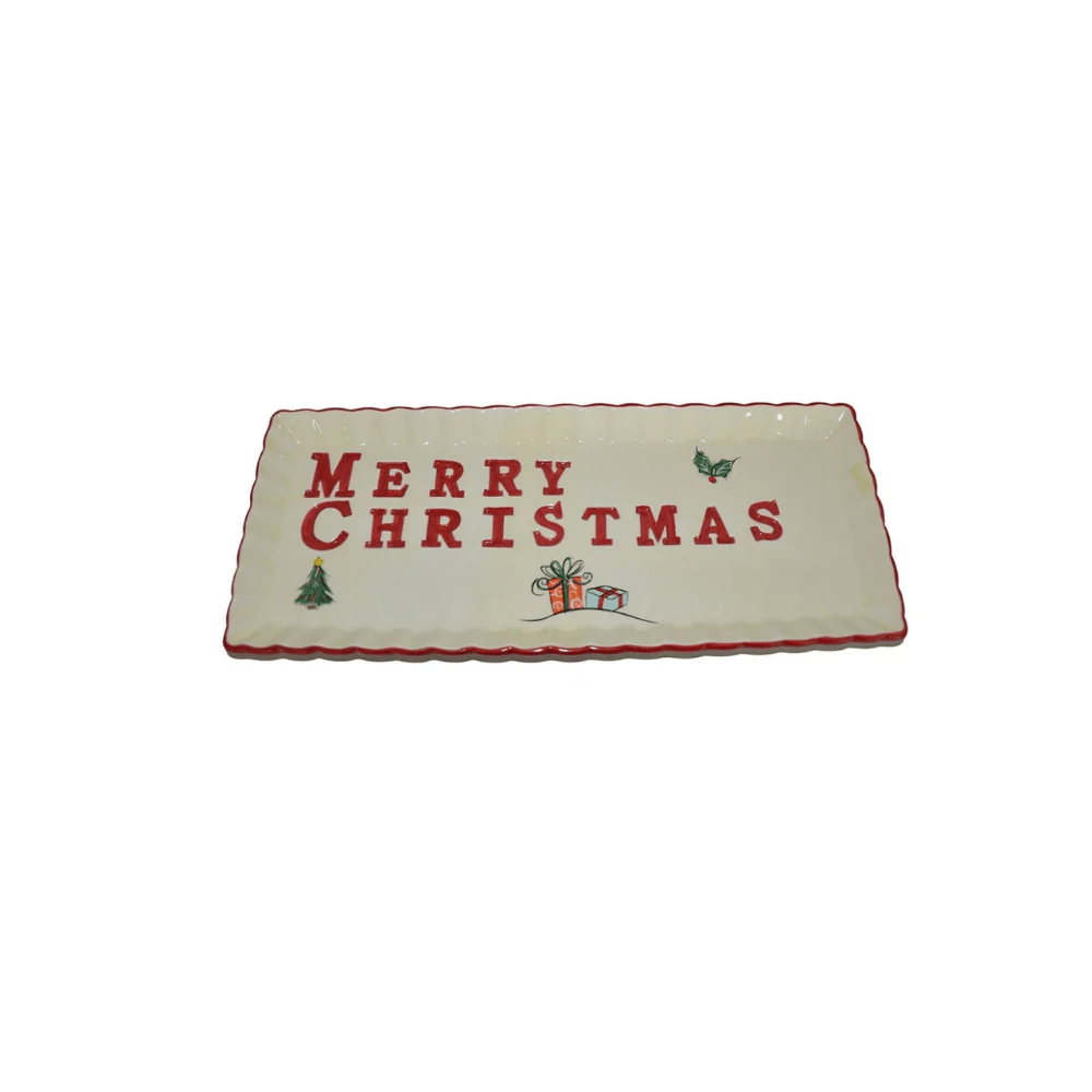 Travessa de Natal Merry Christmas M 34cm