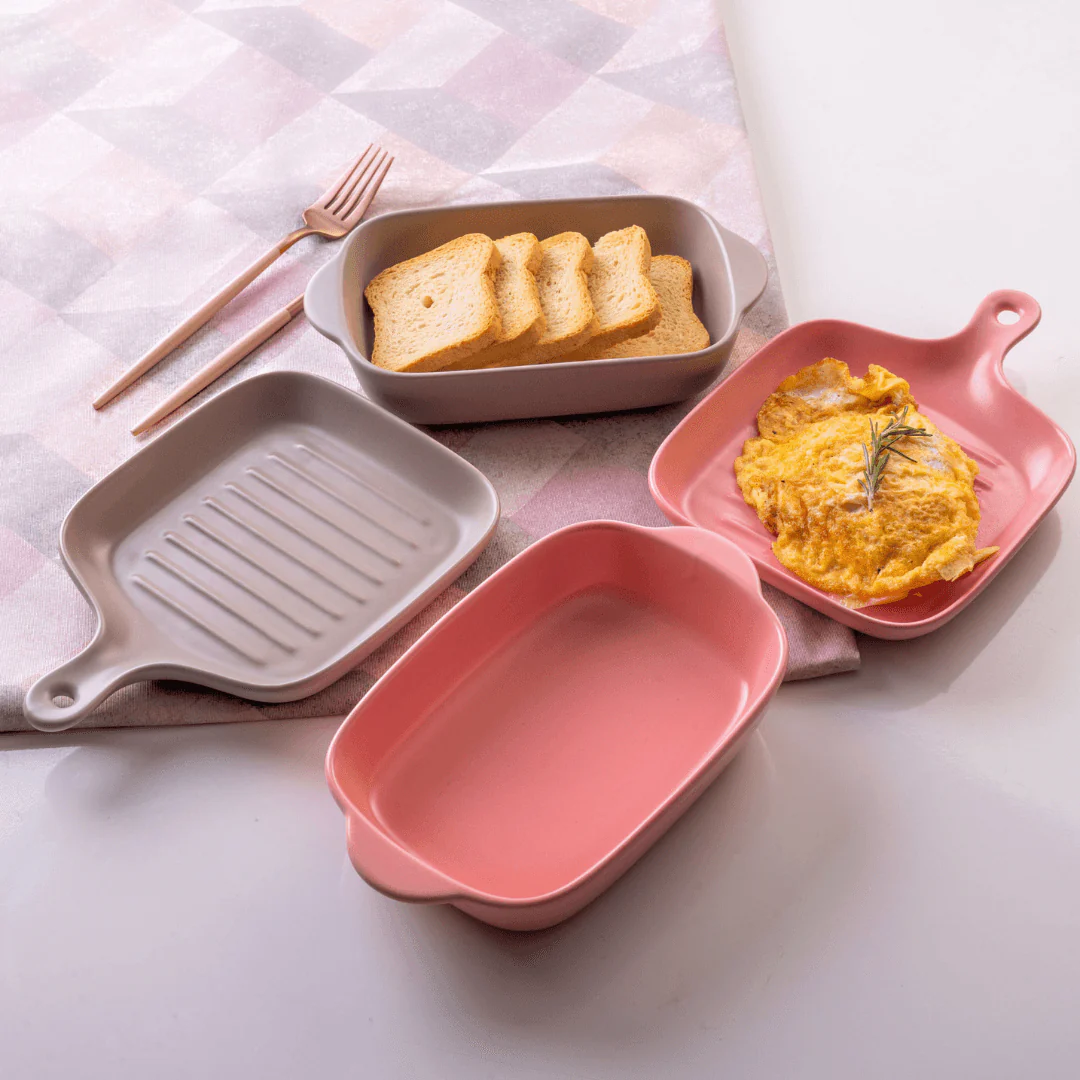 Travessa Frigideira Porcelana Nordica Rosa Matt - 24 cm - Image 5