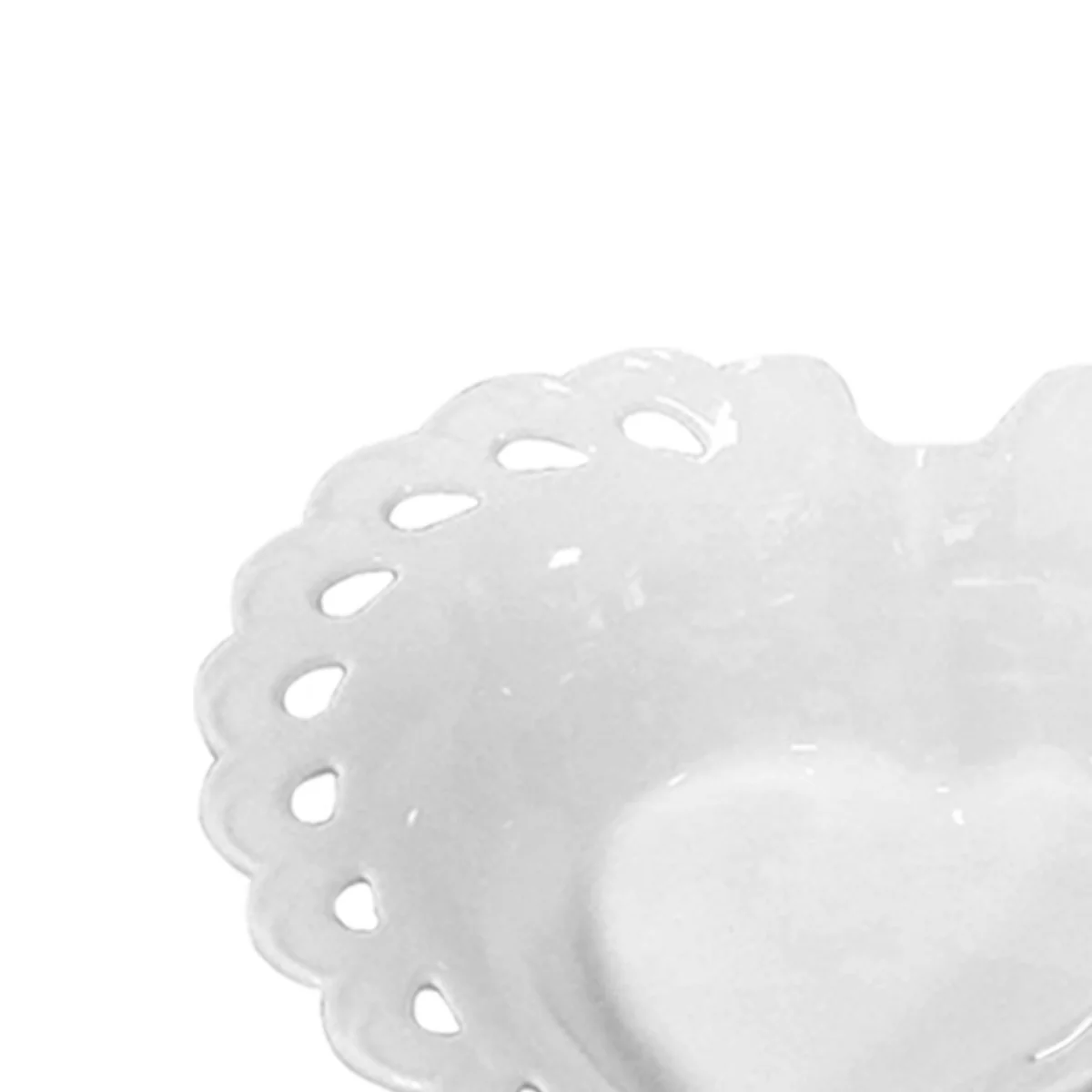 Travessa Bowl Coração em Porcelana Branca - 24,5 cm - Image 2