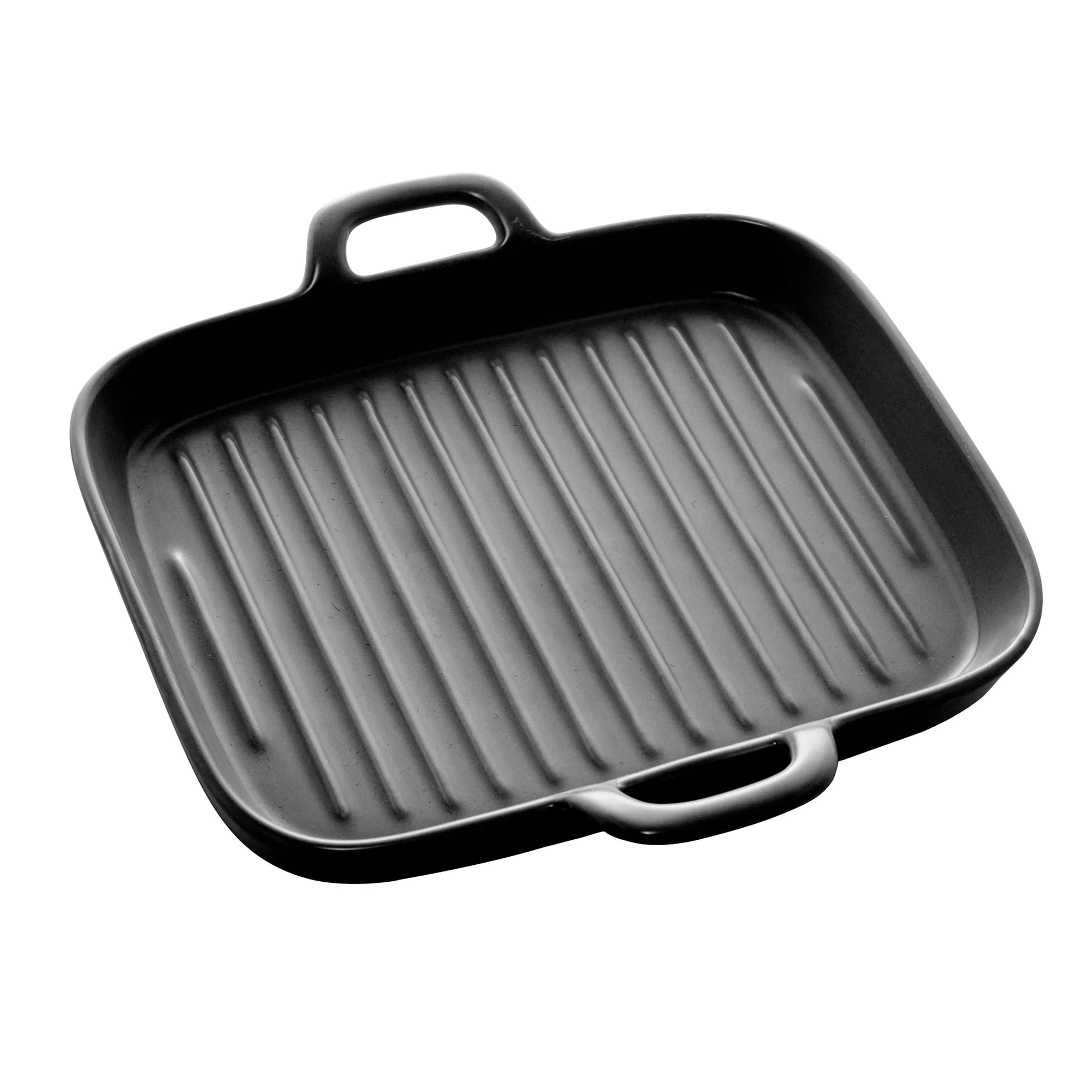 Travessa Grill Porcelana Com Alças Nordica Preto - 19 cm - Image 2