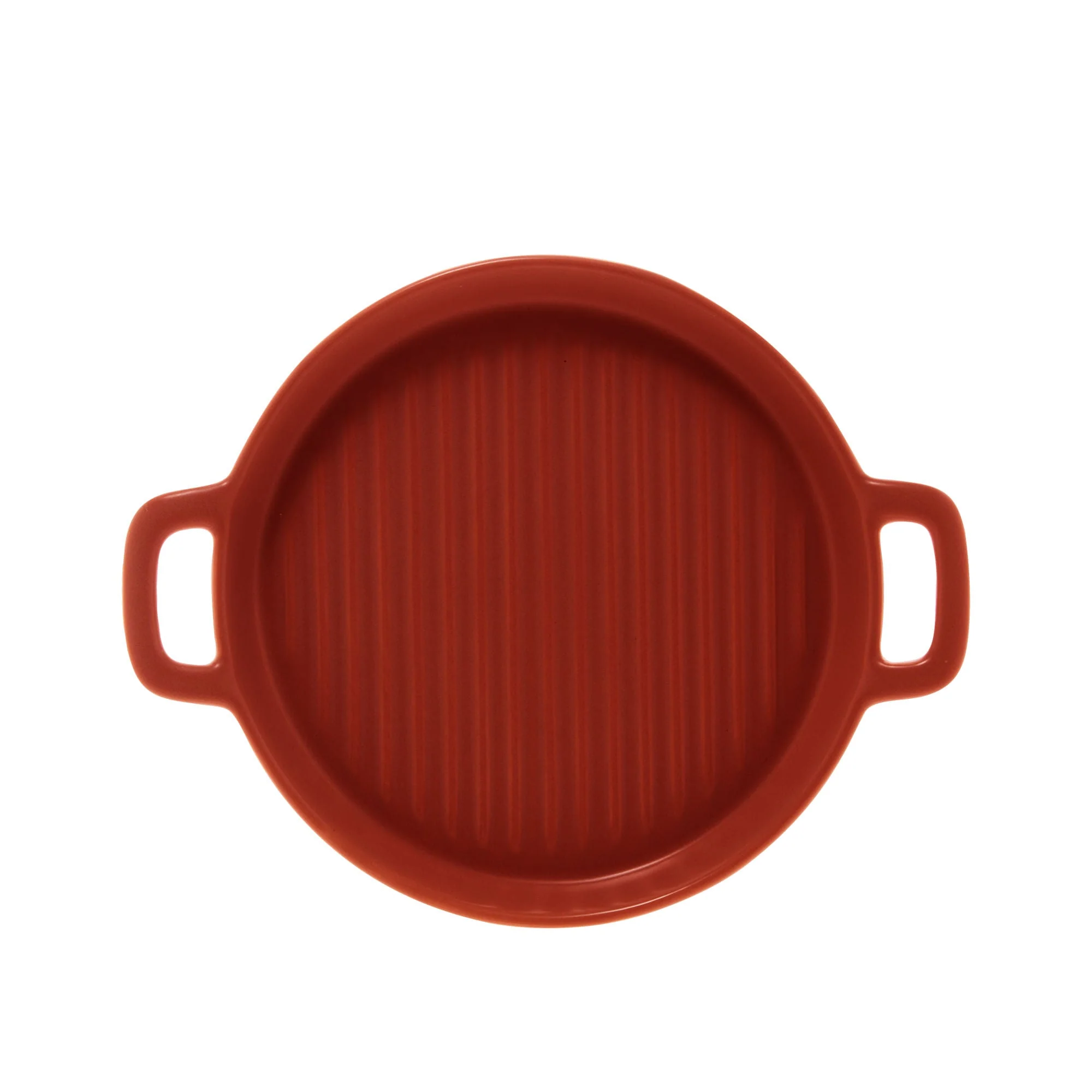 Travessa Grill Redonda Porcelana Nordica Vermelho Matt - 24 cm - Image 3