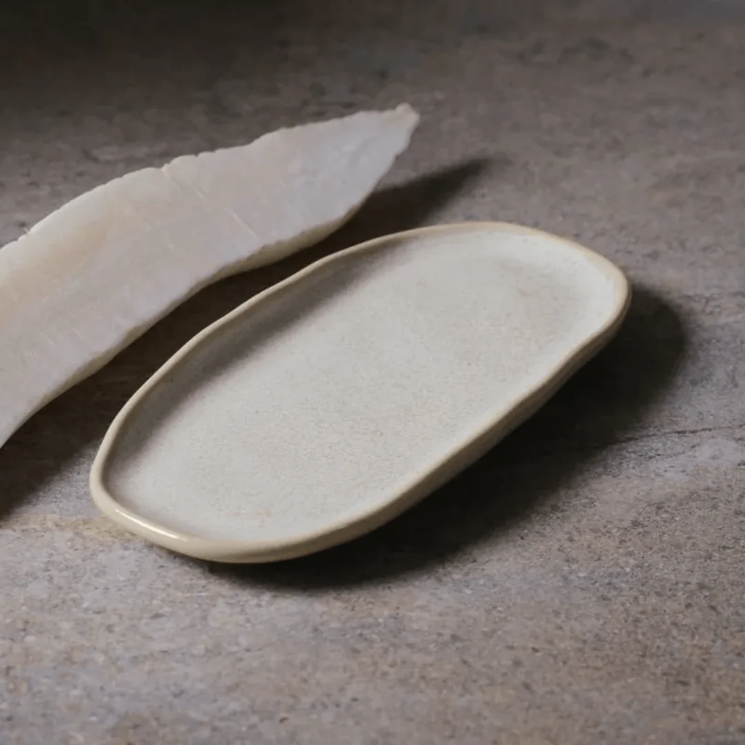 Travessa Oval Orgânica Latte Off White 23cm - Image 2